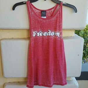 Red "freedom" tank top